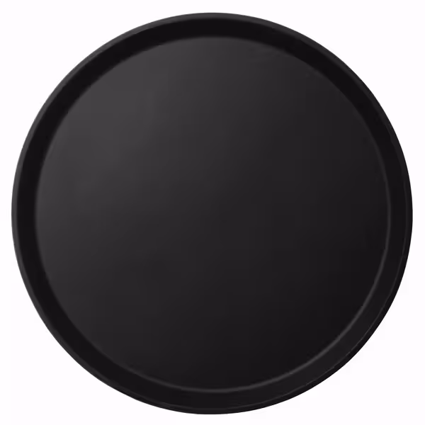 (12 adet) CAMBRO | CAMTREAD® - Fiberglas tepsi - yuvarlak - ø 405mm - yüksek profil - siyah