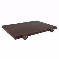Neslīdošs griešanas dēlis - 300x500 mm - Biezums: 20 mm - HACCP atbilstošs - PE500 (HDPE) polietilēns - Brūns - Ar fiksatoriem