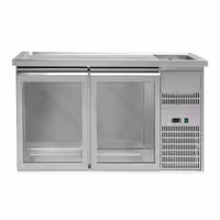 Direct Draw Beer Dispenser / Kegerator PREMIUM PLUS - 1550x700mm - Double Glass Doors