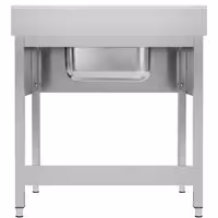 Sudoper ECO - 800x700 mm - s donjom policom - s 1 koritom - korito sredina - inox