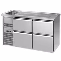 Commercial Refrigerated Beer Counter PREMIUM PLUS - 1550x700mm - with 4 drawers