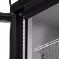 Frigorífico expositor de bebidas - 1295mm - 880L - com 2 portas de batente em vidro - com indicação/painel digital de temperatura - Preto