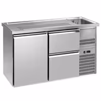 Direct Draw Beer Dispenser / Kegerator PREMIUM PLUS - 1550x700mm - 1 Solid Door & 2 Drawers