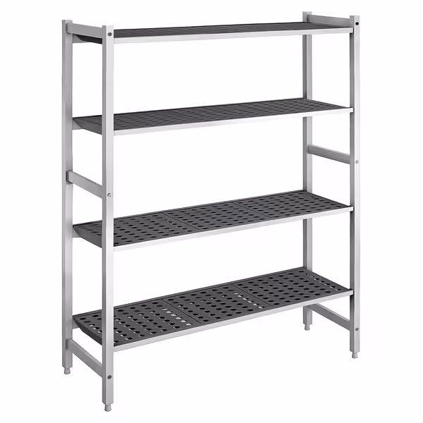 وحدة رفوف ألمنيوم - بداية - 1620x1800mm - عمق: 560 mm - 4 رفوف - الحمولة: 900 kg