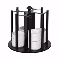 Jam Etagere / Buffet Stand - rotating - Stainless steel, powder-coated - Black - Height: 170mm
