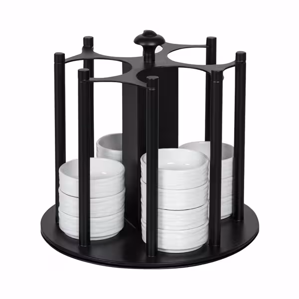 Jam Etagere / Buffet Stand - rotating - Stainless steel, powder-coated - Black - Height: 170mm