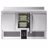 Aukstuma galds PREMIUM - 1368x700 mm - 368 l - ar 3 durvīm - ar apmali