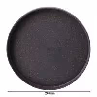 (60 pcs) Plate - flat - Bio-Compound - Ø240mm - Grey