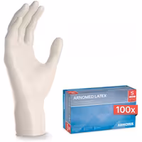 (10 komada) ARNOWA | Jednokratne lateks rukavice – 100 komada – Veličina S – Prirodne