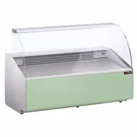 Serve Over Counter - 1881mm - front panel light green - capacity 387 litres - with 3 doors