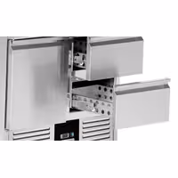 Commercial Counter Fridge PREMIUM - 900x700mm - with 1 door - 2 drawers - capacity 220 litres
