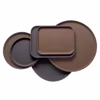 (12 komada) CAMBRO | CAMTREAD® - Pladanj od stakloplastike - Okrugli - ø 405 mm - Visoki profil - Crna boja