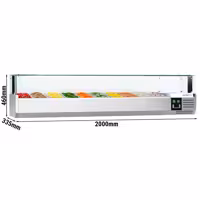 Witryna nadstawna chłodnicza PREMIUM – 2000 x 335 mm – 10x GN 1/4 – z oświetleniem LED