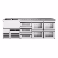 Pivski šank PREMIUM - 2500x700 mm - 7 Staklene ladice