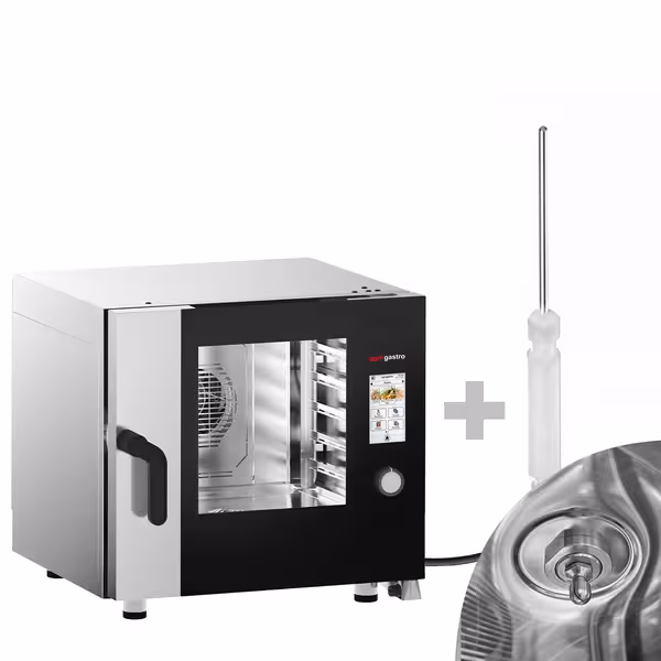Commercial Electric Combi Oven - Touchscreen Controls - 5x GN 1/1 - incl. Automatic washing system & Core temperature probe