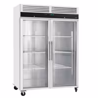 Szafa mroźnicza ECO – stal nierdzewna – 1200 L – z 2 drzwiami szklanymi