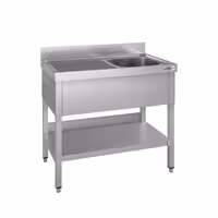 Sudoper ECO - 1000x600 mm - s donjom policom - s 1 koritom - korito desno