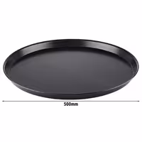 (10 kom) Pleh za pizzu - plavi čelik - Ø 500 mm - Visina: 30 mm - crni premaz