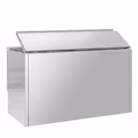 Stół chłodniczy sałatkowy ECO – 1368 mm – z 3 drzwiami – z otworem na 4x GN 1/1 i pokrywą ze stali nierdzewnej