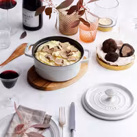 STAUB | Mini Cocotte Round Enamelled Cast Iron Casserole Dish – Ø10 cm – White Truffle