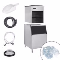 Commercial Ice Machine - Nugget - 335 kg/24 h - incl. ice storage container