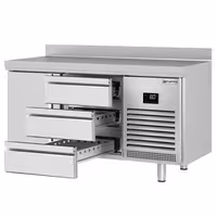 Külmlett PREMIUM PLUS - 1468x700 mm - 305 l - ventileeritud jahutus - koos 1 uksega - Tagaserv - roostevabast terasest tööpind, tagaservaga
