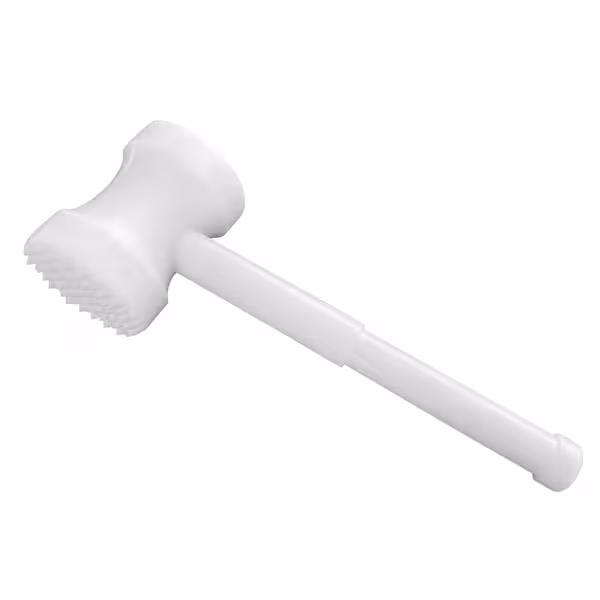 Manual Meat Mallet - round - plastic - white