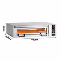 Electric Deck Pizza Oven - Single Deck - Refractory Stone Deck - 6 - Ø 34cm (13.4") - Digital Controls