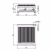 Ψησταριά Αερίου με Πέτρα Λάβας - 18 kW