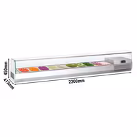 Countertop Prep Well / Refrigerated Topping Unit PREMIUM PLUS - 2300x413mm - 10x GN 1/3