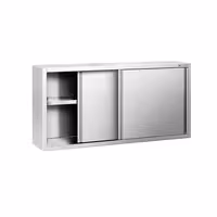 خزانة حائط ستانلس ستيل PREMIUM - 1600x400mm - مع باب انزلاقي - ارتفاع 800 mm