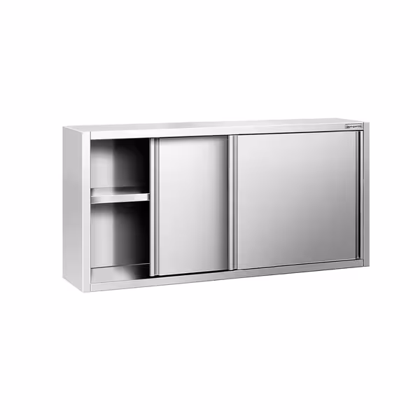 خزانة حائط ستانلس ستيل PREMIUM - 1600x400mm - مع باب انزلاقي - ارتفاع 800 mm