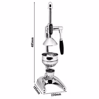Heavy Duty Lever Citrus Press - Ergonomic Handle(s) - Chrome - Chrome-Plated Cast Iron