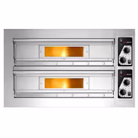 Electric Deck Pizza Oven - Twin Deck - Refractory Stone Deck - 4+4 x Ø 33cm (13") - Mechanical Controls - up to 400°C