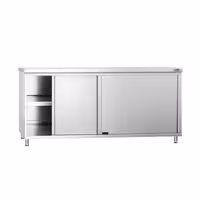 خزانة قاعدية ستانلس ستيل PREMIUM - 1800x800mm - أبواب منزلقة