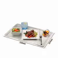 (12 komada) CAMBRO | Poliesterski Lite Pladanj - GN 1/1 - Spljošteni rubovi - Granit siva boja