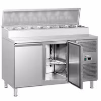 Stół przygotowawczy ECO – 1510 mm – na 8x GN 1/3 – z 2 drzwiami
