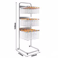 Stainless Steel Bottle & Glass Rack for Orange Juicers - Freestanding