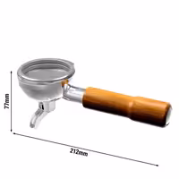 58.8mm Single-Spout Portafilter - Wooden Handle - compatible with Allegro, Eminence, Grace & Suprema