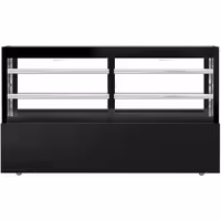 Kyldisk MADRID - självbetjäning - 710 l - 2 000 mm - dubbelglas - glas runtom - med 2 hyllplan - inkl. nattgardin - svart matt - för SE