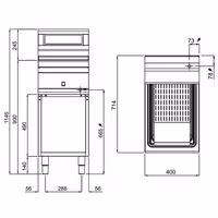 Podgrzewacz do frytek – 1x GN 1/1 – 1 kW