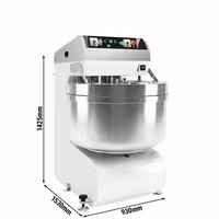 Spiralna miješalica za tijesto PREMIUM PLUS - 298 l / 200 kg - 2 brzine - s fiksnom posudom - 2 motora - s timerom - 400 V - za pizzu i kruh