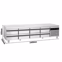 Külmsahtlikapp PREMIUM +2…+8 °C - 2400 mm - 310 l - 8 sahtlit - 8x GN 1/1