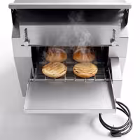 Commercial Electric Chargrill Continuous Conveyor Grill - 0.47x1.15m - Countertop - 12 Burners - 3.6kW