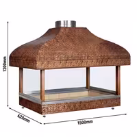 Copper Charcoal Grill - 1500mm - 1 Grill Grate - Grate Size: 1300x500mm