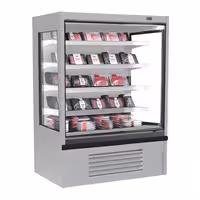 Commercial multideck display fridge - Open front - 1250mm - 455L - with 4 shelves - incl. night blind