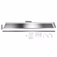 Inox postolje - inox - 600x125x13 mm - kompatibilno sa serijom ASK / GSK / SSK
