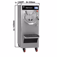 Commercial Batch Freezer - 75L/h - 11.2kW - Touchscreen - Freestanding unit