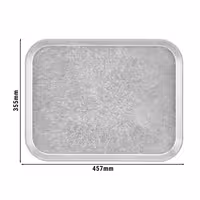 (12 komada) CAMBRO | Poliesterski Versa Pladanj - Pravokutan - 457x355 mm - Visoki profil - Svijetlo siva boja