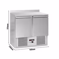 Rashladni pult ECO - 900x700 mm - 240 l - Statičko hlađenje - s 1 vrata - s 2 ladica - Podignuti rub